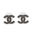 Chanel Black CC Crystal Earrings Online Hot Sale