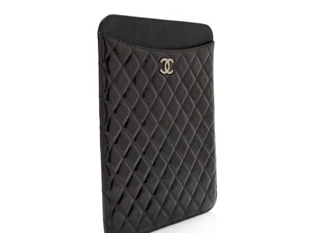 Chanel Patent Leather CC Brilliant iPad Case (SHF-NuaWXc) Sale