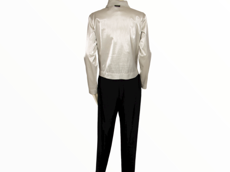 Chanel vintage silver cropped jacket - S - 1990s on Sale