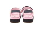 Chanel Pink Suede Calfskin Velcro Sandals SZ 37 Supply