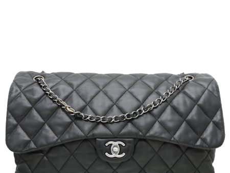 Chanel Black CC 3 Accordion Flap Bag Online now