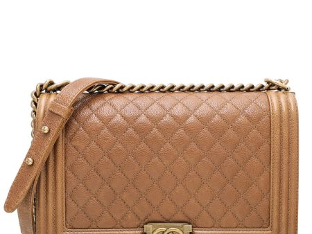 Chanel Brown Le Boy New Medium Flap Bag Online now