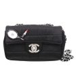 Chanel Black Satin CC Lipstick Mirror Charm Mini Bag Fashion