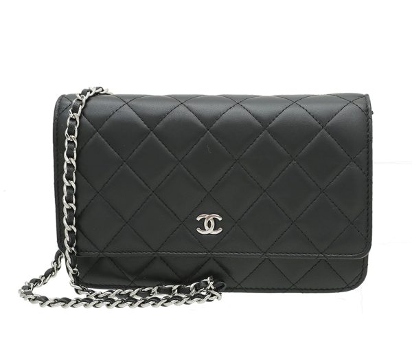 Chanel Black Classic CC Wallet On Chain Cheap