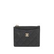 Chanel Black Classic Card Holder w- Coin Purse Hot on Sale