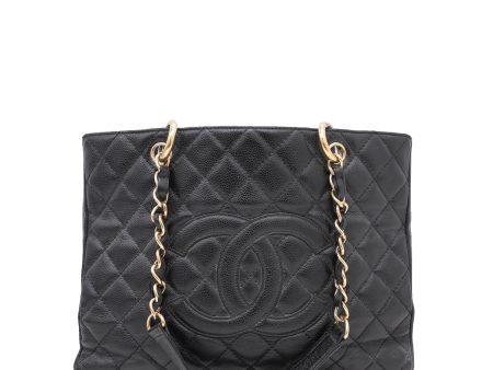 Chanel Black CC GST Medium Tote Bag Online Hot Sale