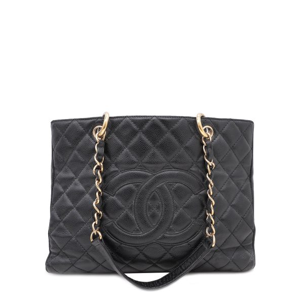 Chanel Black CC GST Medium Tote Bag Online Hot Sale