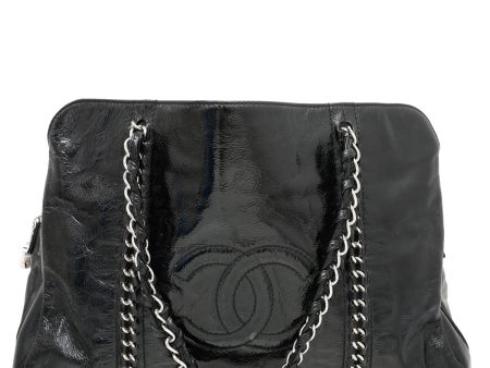 Chanel Black CC Glazed Modern Chain Tote Bag Online