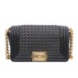 Chanel Bicolor Braided Reverso Sheepskin Boy Bag For Discount