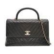 Chanel Black Coco Handle Bag W- Lizard Handle Online