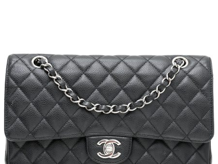 Chanel Black Classic Double Flap Medium Bag For Discount