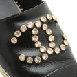 Chanel Black CC Crystal Espadrille Flat 39 Sale