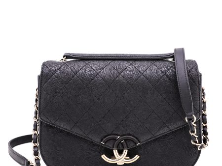 Chanel Black Coco Cuba Top Handle Medium Flap Bag Online Sale