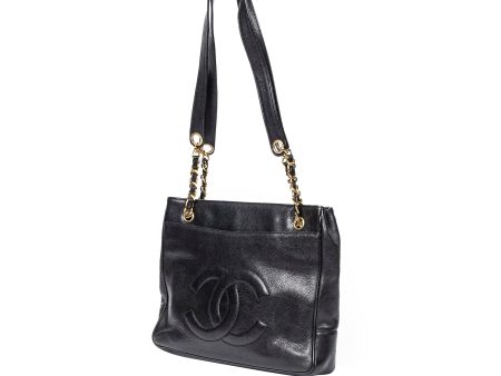 Black Chanel Caviar CC Tote Sale