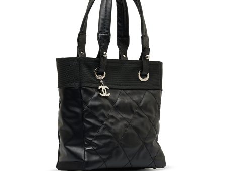 Black Chanel Paris Biarritz PM Tote Cheap