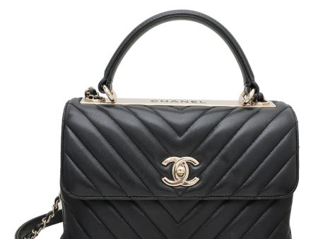 Chanel Black CC Trendy Top Handle Bag Fashion