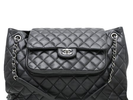 Chanel Black CC Front Flap Pocket Shopping Tote Bag Discount