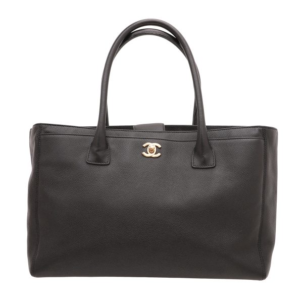 Chanel Black Cerf Executive Tote Bag For Sale