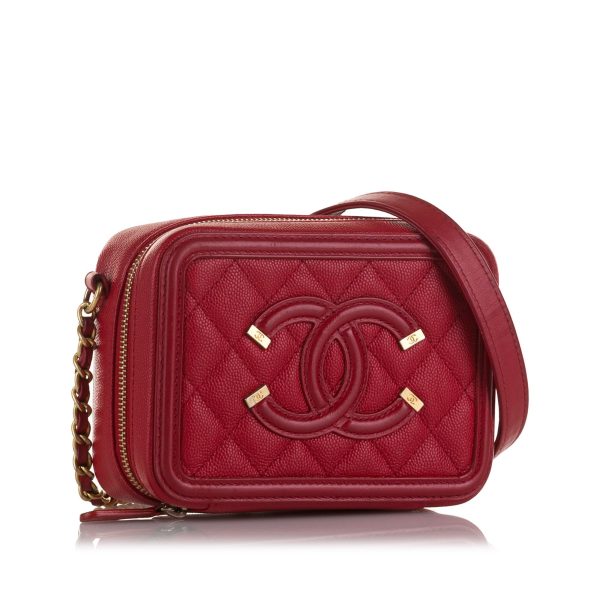 Chanel Mini CC Filigree Caviar Vanity Case (SHG-qVsozO) Discount