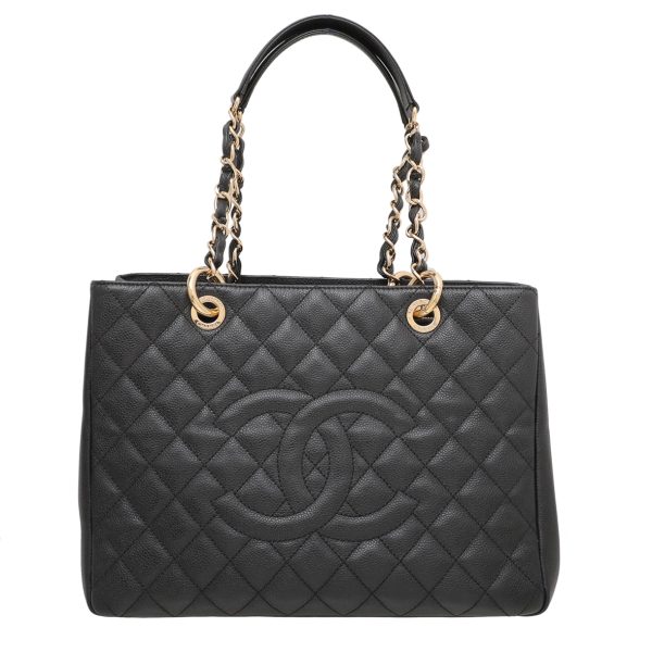 Chanel Black Grand Shopping Tote Medium Bag Supply