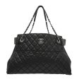 Chanel Black CC Belt Side Shopping Tote Bag Discount