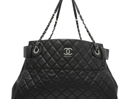 Chanel Black CC Belt Side Shopping Tote Bag Discount