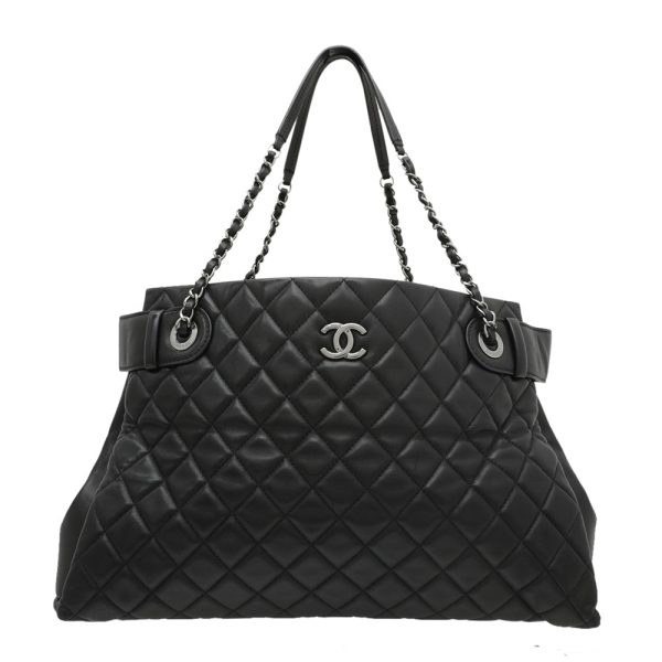 Chanel Black CC Belt Side Shopping Tote Bag Discount