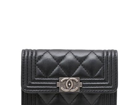 Chanel Black Le Boy Card Holder Online Sale