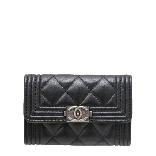 Chanel Black Le Boy Card Holder Online Sale