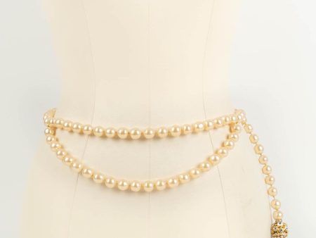 Ceinture perles Chanel 1980 s For Sale