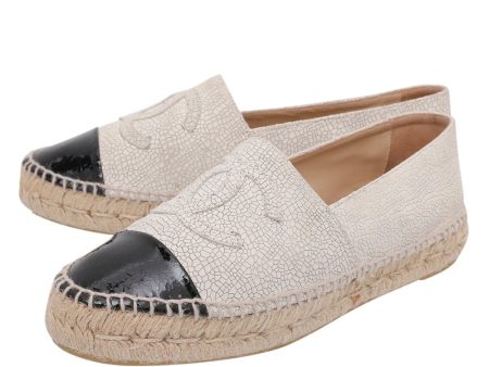 Chanel Bicolor Crackled Espadrille 39 Supply