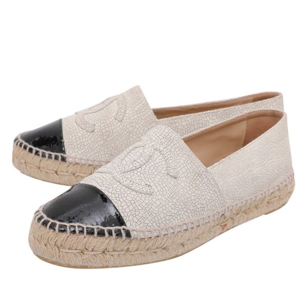 Chanel Bicolor Crackled Espadrille 39 Supply