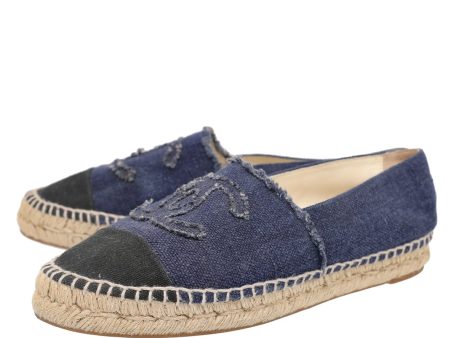 Chanel Bicolor CC Linen Espadrille 40 Supply