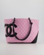 Chanel Pink Cambon CC Knot Quilted Handbag In Lambskin Leather and Silver Hardware Cheap