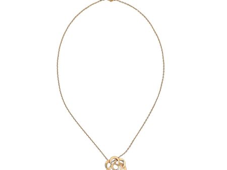 Chanel 18K Yellow Gold Fil De Camelia Pendant Necklace Fashion