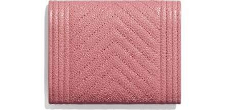 Chanel Boy Small Flap Wallet Pink For Discount