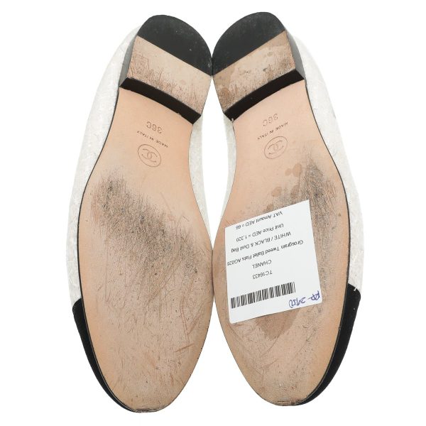 Chanel Bicolor Grosgrain Tweed Ballet Flats 36 Supply