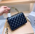 Black leather Chanel handbag Fashion