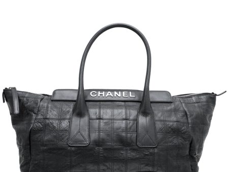 Chanel Black Logo Chocolate Bar Weekend Bag For Cheap