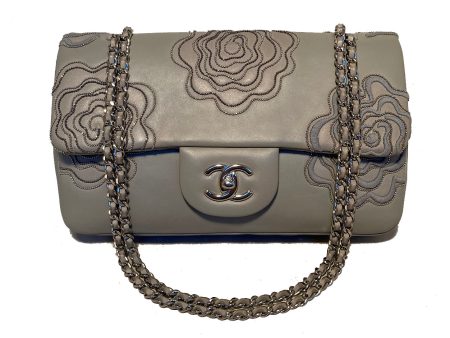 Chanel Camellia Follies Embroidered Medium Classic Flap Online Hot Sale