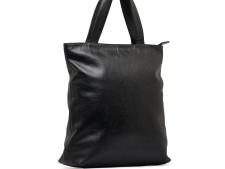 Black Chanel CC Embossed Leather Tote Online Sale