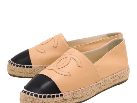 Chanel Bicolor CC Espadrille 36 Hot on Sale