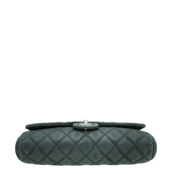 Chanel Black CC Nubuck Clutch On Chain For Sale