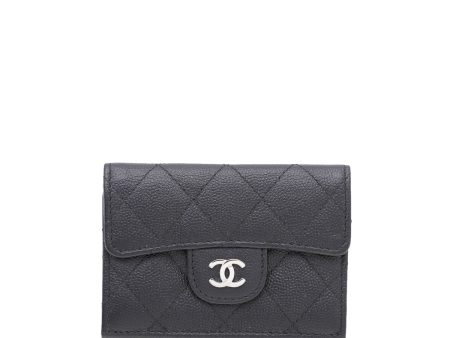 Chanel Black CC Classic Small Flap Wallet For Cheap