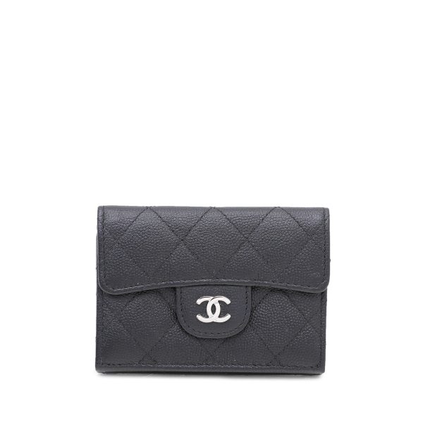 Chanel Black CC Classic Small Flap Wallet For Cheap