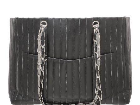 Chanel Black Vertical Quilt Mademoiselle Tote Bag Discount