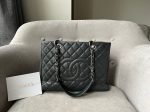 Chanel Grey Caviar Grand Shopper Tote (GST) Silver Hardware Cheap