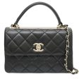 Chanel Black CC Trendy Top Handle Small Bag Fashion