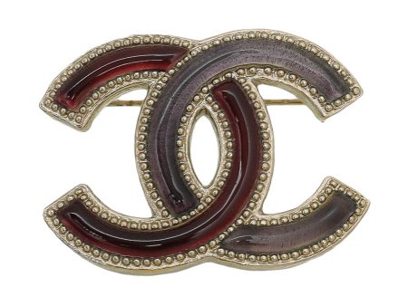 Chanel Bicolor Enamel CC Brooch Fashion