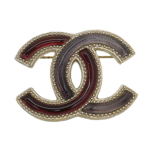 Chanel Bicolor Enamel CC Brooch Fashion